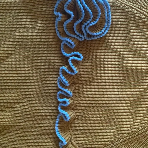 Ribbed Pullover with Ruffled Panel - Picture 5 of 6